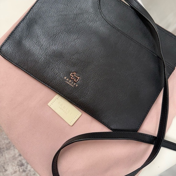 RADLEY LONDON Handbags - RADLEY LONDON Black and Rosegold Crossbody Bag